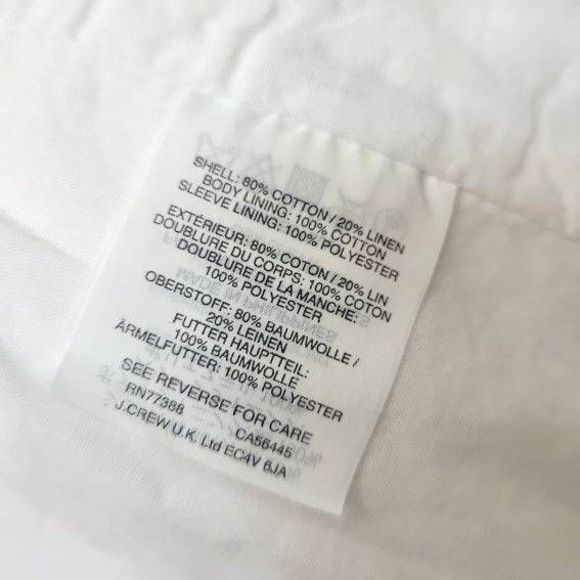 J. Crew Unstructured Linen / Cotton Blazer White Size 0 - Picture 10 of 11